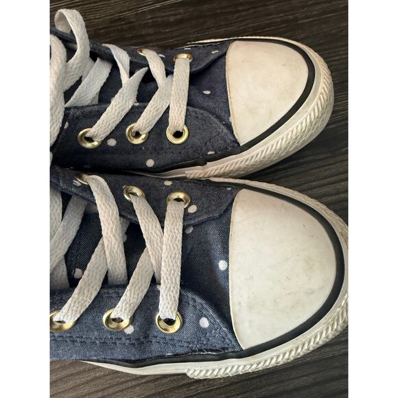 Converse Madison Oxford Low Top Sneaker Navy White Polka Dot Sz. 6 - Picture 3 of 8